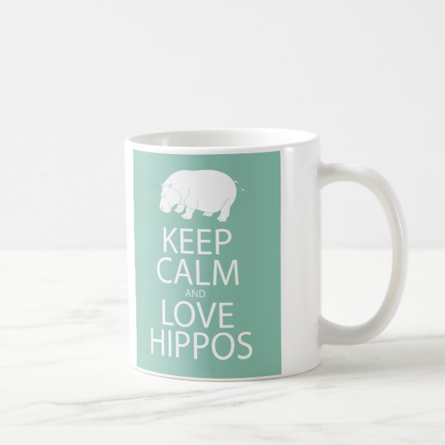 Taza De Café Guarde el Hippopotamus de la impresión de los (Derecha)