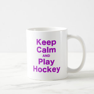 Taza De Café Guarde el hockey de la calma y del juego