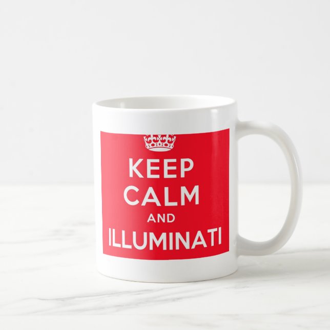 Taza De Café Guarde la calma e Illuminati (Derecha)