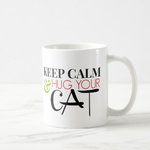 Taza De Café Guarde la calma y abrace su gato