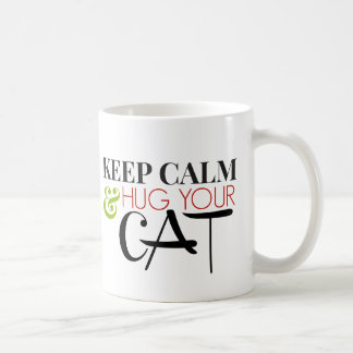 Taza De Café Guarde la calma y abrace su gato