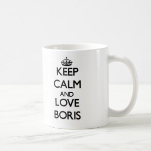 Taza De Café Guarde la calma y ame a Boris