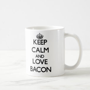 Taza De Café Guarde la calma y ame el tocino