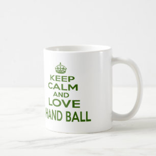 Taza De Café Guarde la calma y ame la bola de mano