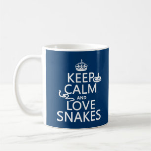 Taza De Café Guarde la calma y ame las serpientes (todos los