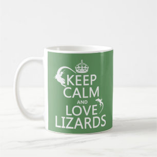 Taza De Café Guarde la calma y ame los lagartos - todos los