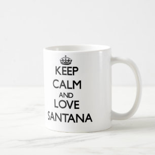 Taza De Café Guarde la calma y ame Santana