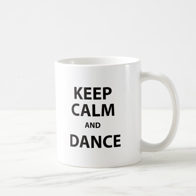 Taza De Café Guarde la calma y baile (Derecha)