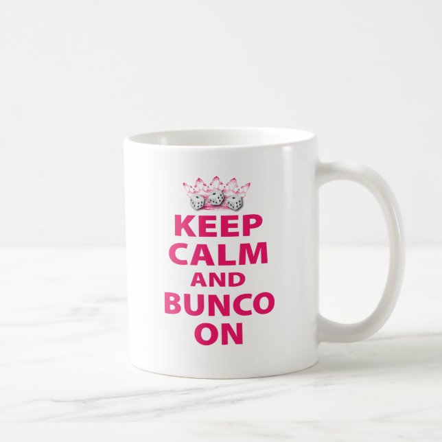 Taza De Café Guarde la calma y Bunco en diseño (Derecha)