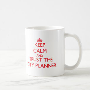 Taza De Café Guarde la calma y confíe en al planificador de la