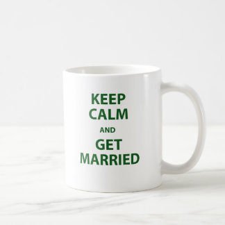 Taza De Café Guarde la calma y consiga casado