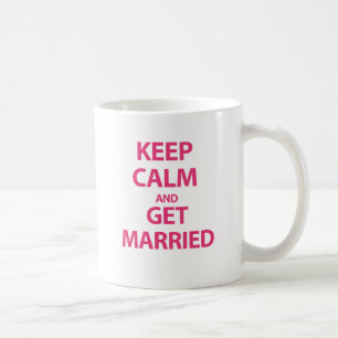Taza De Café Guarde la calma y consiga casado