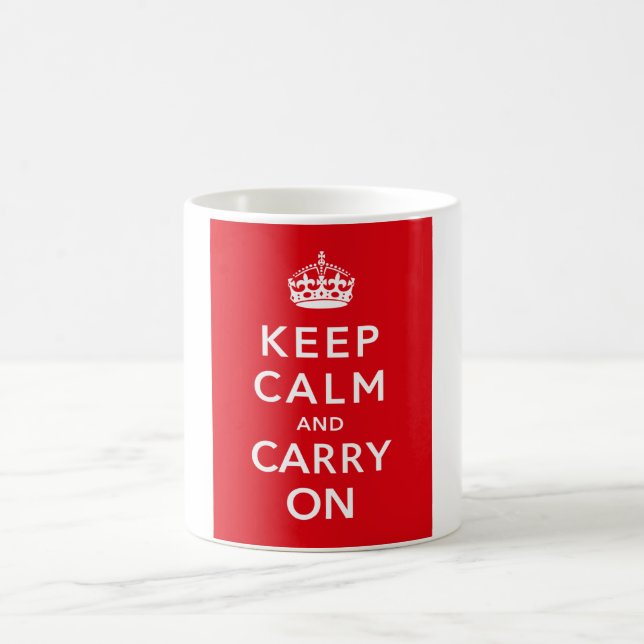 Taza De Café Guarde la calma y continúe (Centro)