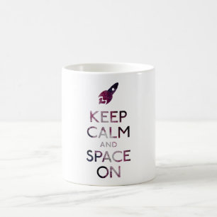 Taza De Café Guarde la calma y el espacio encendido