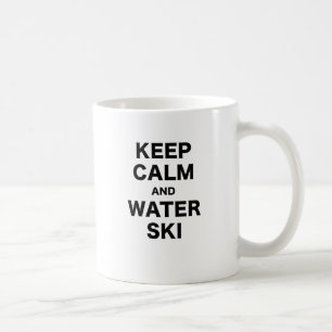 Taza De Café Guarde la calma y el esquí acuático