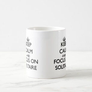 Taza De Café Guarde la calma y el foco en solitario