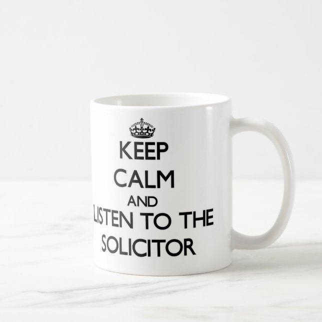 Taza De Café Guarde la calma y escuche el abogado (Derecha)