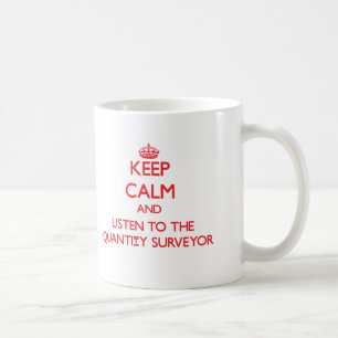 Taza De Café Guarde la calma y escuche el topógrafo de cantida