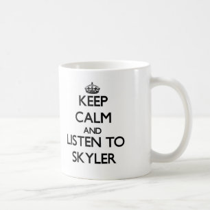 Taza De Café Guarde la calma y escuche Skyler