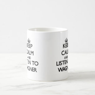 Taza De Café Guarde la calma y escuche Wagner
