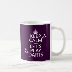 Taza De Café Guarde la calma y juguemos dardos