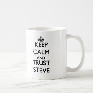 Taza De Café Guarde la calma y la CONFIANZA Steve
