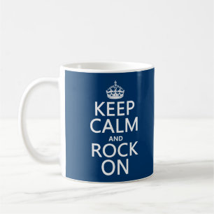 Taza De Café Guarde la calma y oscile en (cualquier color de