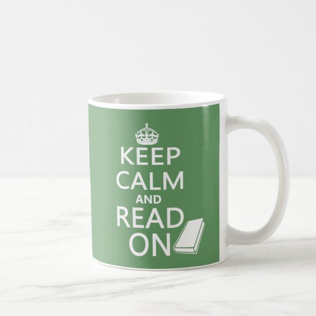 Taza De Café Guarde la calma y siga leyendo (Derecha)