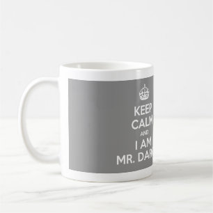 Taza De Café Guarde la calma y soy Sr. Darcy - gris