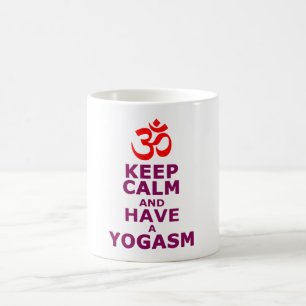 Taza De Café Guarde la calma y tenga una yoga SM