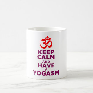 Taza De Café Guarde la calma y tenga una yoga SM