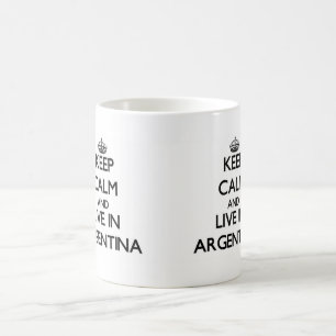 Taza De Café Guarde la calma y viva en la Argentina