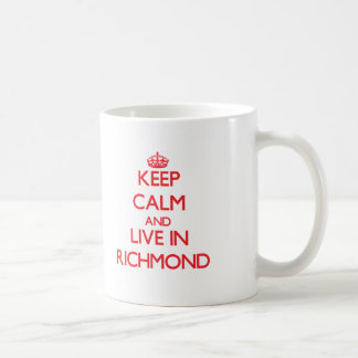 Taza De Café Guarde la calma y viva en Richmond