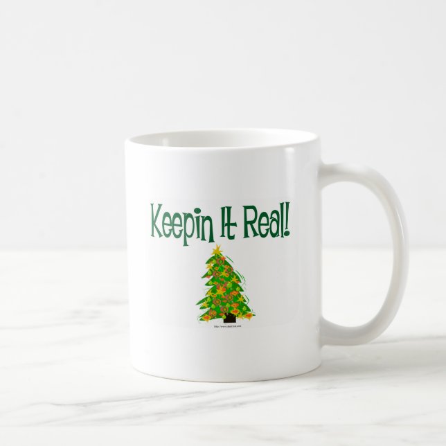 Taza De Café Guárdelo árbol de navidad real (Derecha)