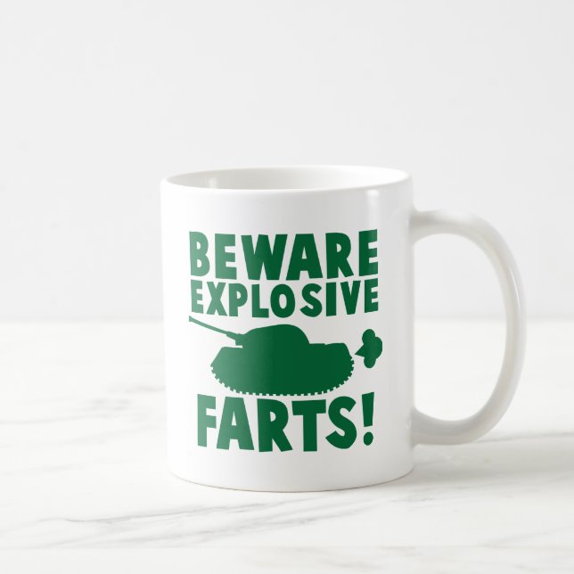 Taza De Café ¡Guárdese de EXPLOSIVO FARTS! (Derecha)