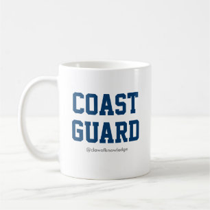 Taza De Café Guardia Costera "Advertencia: Costa" Cerámica Mug