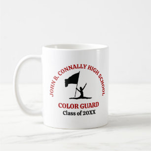 Taza De Café Guardia de color personalizada de la escuela secun
