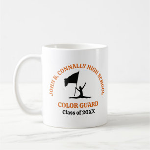 Taza De Café Guardia de Color Personalizada de Orange High Scho