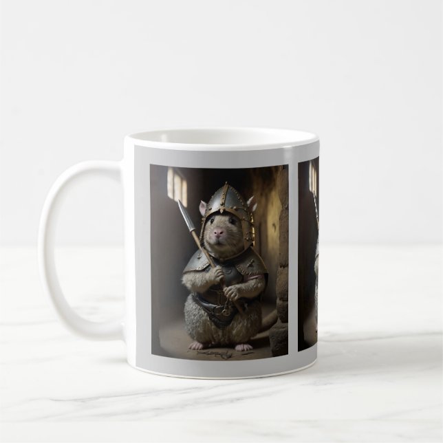 Taza De Café Guardia del Castillo Medieval Rat Mug (Izquierda)