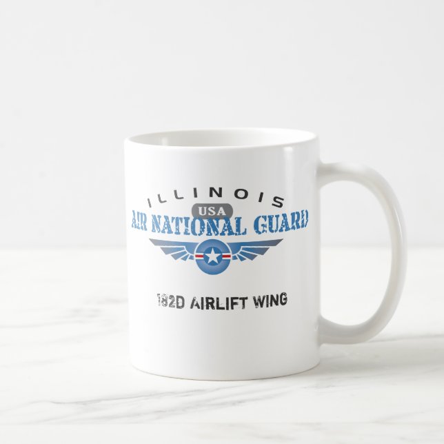 Taza De Café Guardia Nacional del aire de Illinois - los (Derecha)