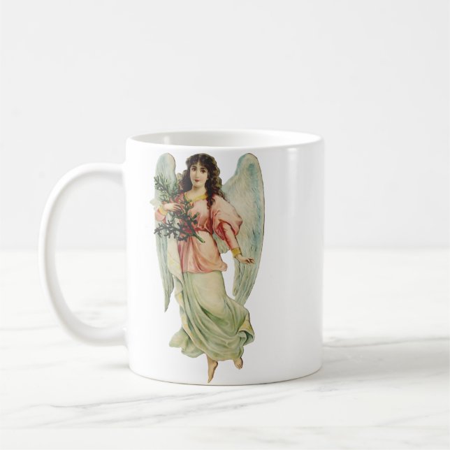 Taza De Café Guardian Angel Divine Watchfulness & Grace Art (Izquierda)