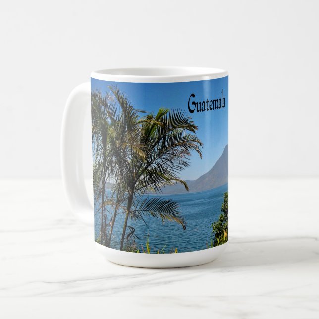 Taza De Café Guatemala, el hermoso paisaje de la naturaleza (Anverso izquierdo)