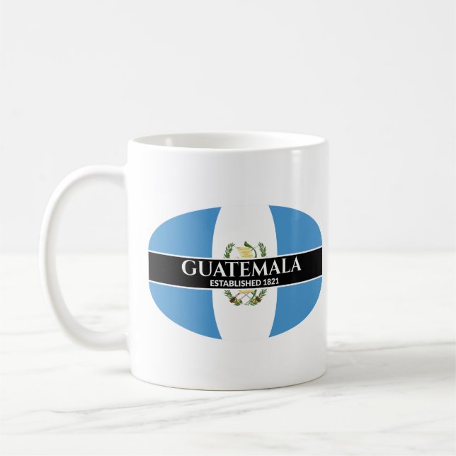 Taza De Café Guatemala Estableció La Bandera De La Nación De Te (Izquierda)