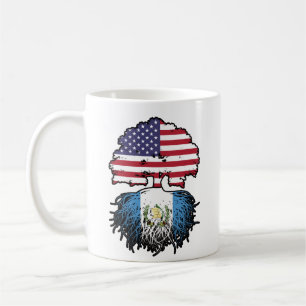 Taza De Café Guatemala Guatemalteca, bandera de raíces de árbol