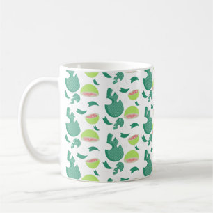 Taza De Café Guava Greeneration Pink Green Fruit Pattern (Patró