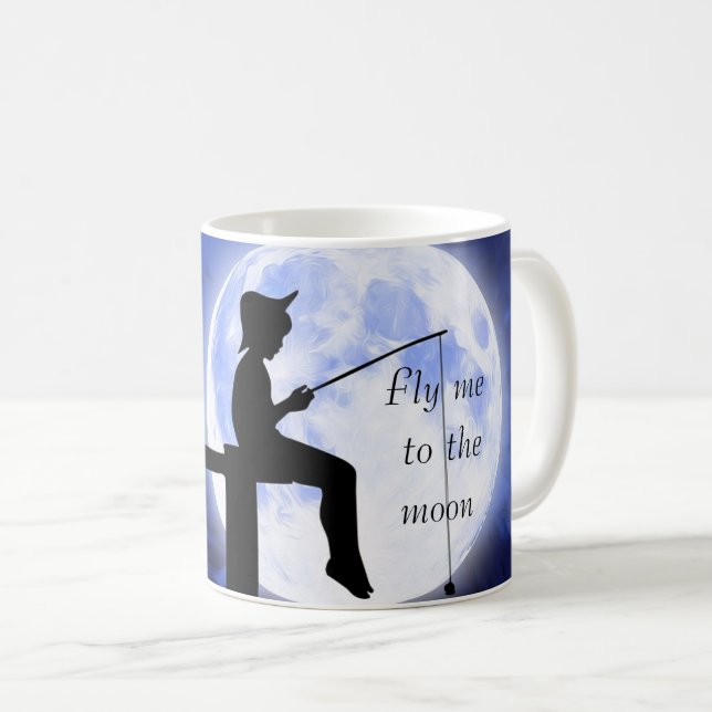 Taza De Café Guay, asombroso, Luna Azul Oscuro, una cita (Anverso derecho)