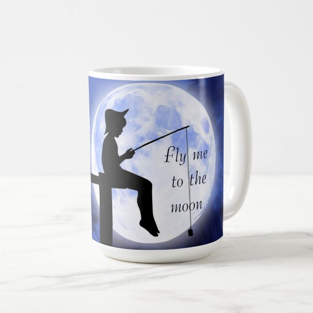 Taza De Café Guay, asombroso, Luna Azul Oscuro, una cita (Anverso derecho)