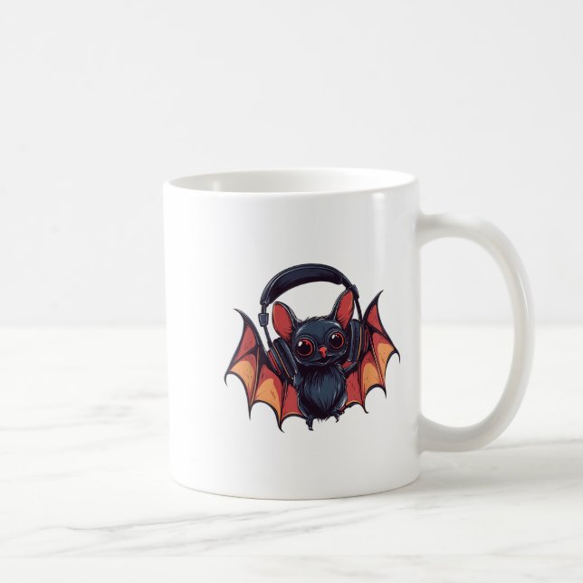 Taza De Café Guay Bat Con Auriculares Vuela Con Jinetes Guay Pa (Derecha)