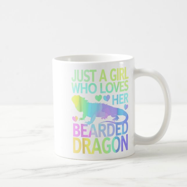 Taza De Café Guay Bearded Dragon Art Para Mujeres Chicas Bearde (Derecha)