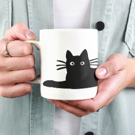 Taza De Café Guay Black Kitty Cat Purrfect Feline Lover